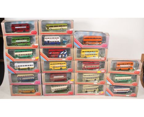 Twenty Gilbow Exclusive First Editions EFE 1:76 scale diecast model buses including 18006 Nottingham City, 18009 Rochdale Cor