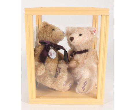 Steiff 691348 Platinum Jubilee Bear, with certificate of authenticity, limited edition number 1,733, 27cm, and Steiff 664984 