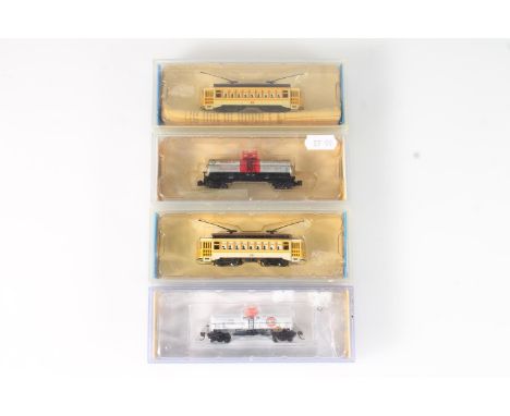 N gauge model railways, Bachmann Industries INC of Philadelphia to include 61098 Trolleys Yellow Brill Trolley 36, x2, 17857 