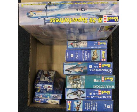Revell model kits to include 1:48 scale 855711 B29 Superfortress, 1:72 scale 04427 Westland Sea King mk 4l, 1:72 scale 04450 
