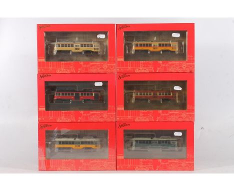 HO gauge model railways, Spectrum by Bachmann, six Peter Witt Street Car Full Interior &amp; Lights (DCC) rail cars to includ