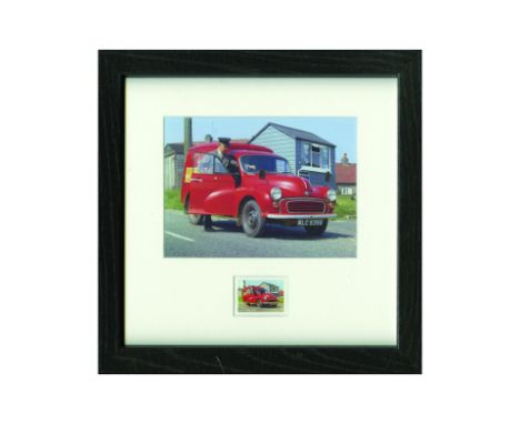 Royal Mail 2013 Morris Minor Stamp Framed Edition: The Morris Minor stamp from the 2013 British Auto Legends miniature sheet 