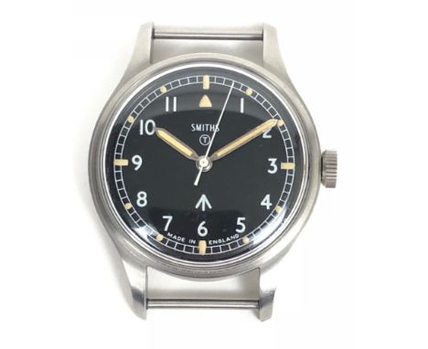 1969 Smith W10 Military Pattern Wristwatch. Running. This example with black dial signed Smiths with luminescent hands. The r
