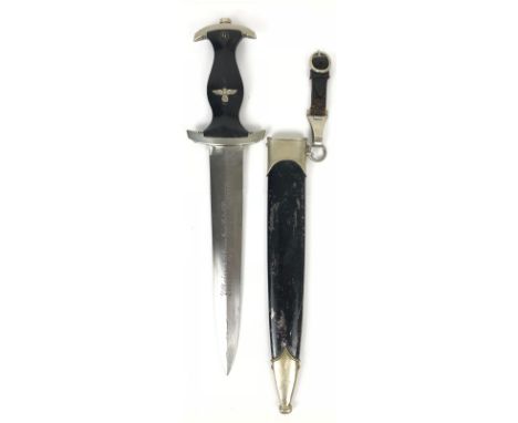 German Third Reich 1933 model SS dagger, partial Rohm inscription, by Carl Eickhorn, Solingen.  A good scarce example, the bl