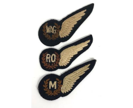 RAF scarce cloth embroidered Wireless Operator Air Gunner brevet. Wireless Operator Air Gunner "WAG" (padded) ... Radio Opera