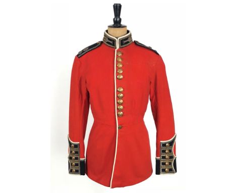 Welsh Guards Officer's scarlet tunic.  A good and scarce George V / George VI period example of scarlet melton cloth with gol