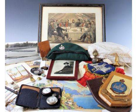 A collection of military ephemera, to include a signed photograph of Price Henry (Duke of Gloucester, 1900 - 1974) signed 'He