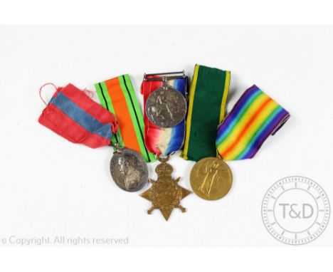 WWI trio to: 4718 Private G H Rooker RAMC Royal Army medical Corps, plus George V Territorial Efficiency Medal