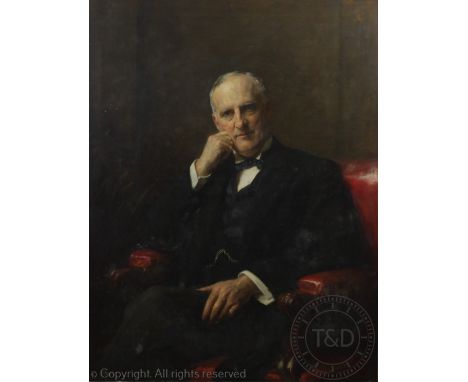 Sir Arthur Stockdale Cope (1857-1940), Oil on canvas, Portrait of John Bailey Lees JP, Signed and dated 1906 lower right and 