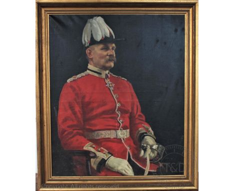 Attributed to Frederic Whitine (1874-1962), Oil on canvas, Portrait of a Commander of the British Empire, in uniform - possib