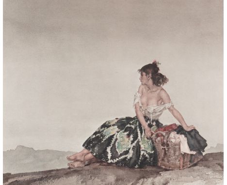 SIR WILLIAM RUSSELL FLINT (BRITISH, 1880-1969) (2)Model in a landscape signed in pencil 'W Russell Flint' (in lower margin) p