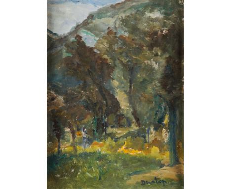 RONALD OSSORY DUNLOP (IRISH, 1894-1973)Trees in a landscape signed 'Dunlop' (lower right) oil on canvas 51 x 37cm ARR  Proven