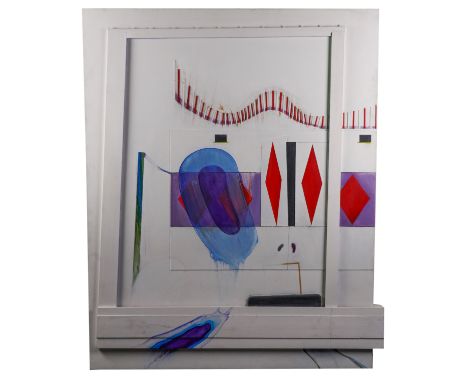 DEREK HIRST (BRITISH, 1930-2006) (3)Untitled (1962/63) signed twice 'Derek Hirst' (verso) cryla on relief panel 153 x 127cm t