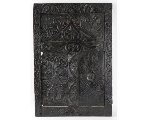 A GROUP OF FOUR OAK LOW RELIEF CARVED SIDE PORTRAIT PROFILES POSSIBLY DEPICTING THE FOUR APOSTLES (6)Late 19th Century  Two w