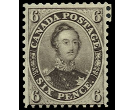 1858-59 6d brownish grey 'Prince Albert' (SG 27), large part o.g. tiny paper adhesion on reverse, small hole in lower left ma