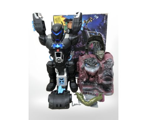 A Mattel Masters of the Universe model in French packaging (af), and a further toy robot 