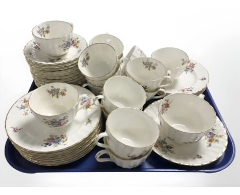 Forty pieces of Royal Worcester Roanoake tea china 