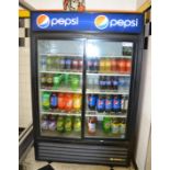 TRUE 2-DOOR GLASS REFRIGERATOR, MODEL GDM-45