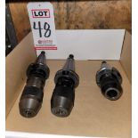 LOT - (2) CAT 40 SPEED CHUCKS AND (1) CAT 40 TOOL HOLDER