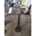 RIDGE TOOL CO. 4" BENCH VISE, NO. 41, W/ PEDESTAL