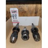 LOT - (2) CAT 40 SPEED CHUCKS AND (1) CAT 40 COLLET TOOL HOLDER