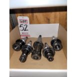 LOT - (5) CAT 40 COLLET TOOL HOLDERS