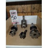 LOT - (4) SHELL MILLS AND (2) CAT 40 TOOL HOLDERS