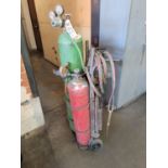 LOT - OXY-ACETYLENE TORCH SET, W/ CART AND TANKS