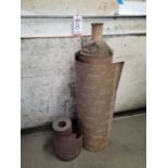 LOT - (2) BULK ROLLS OF CLOTH-BACKED SANDPAPER: (1) 120 GRIT X 43-1/4" WIDE AND (1) 220 GRIT X 17-