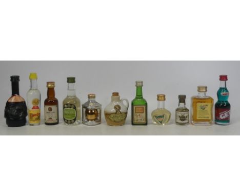 A Collection of Whiskey and Alcohol Miniatures includes, Ameraretto, Inca Pisco, Hoppe, Stag's Breathe Liqueur, Masthead Devo