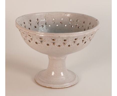 Isabella Pope, Studio Pottery pedestal Fruit Bowl. Pope was a Master Potter and teacher who created these forms inspired by C