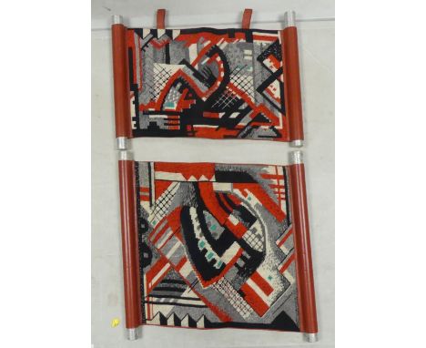 Two Wall Hanging Tapestries. Made by Miss Margaret C Houghton, of Municipal School of Art Cavendish Street Manchester (2)