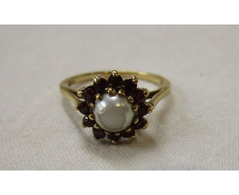 Gold stone set ring