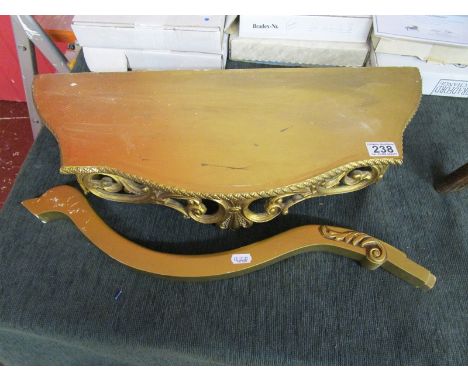 Small gilt French console table