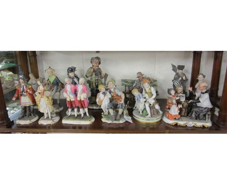Shelf of Capo Di Monte figures
