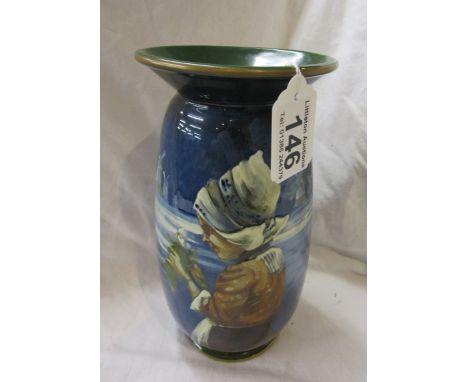 Minton's baluster vase signed R Dean - H: 22cm