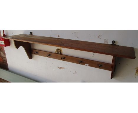 Mahogany coat rack shelf