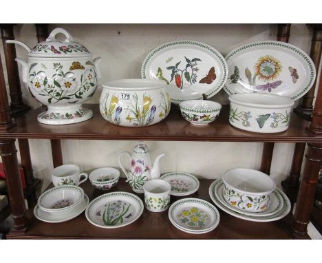 2 shelves of Portmeirion Botanic Garden to include soup tureen with ladle (21 pieces)