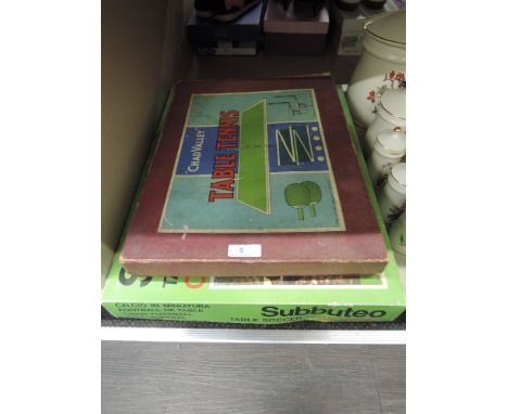 A vintage Subbuteo table top soccer game and Table Tennis game