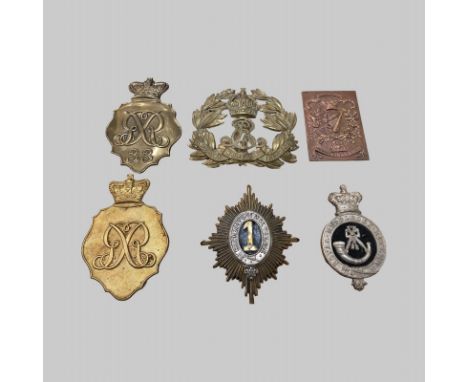 Assorted Helmet Plates & Plume RAF  Cap Plume, Royal Middlesex Rifles Helmet Plate, Kings Own Norfolk Imperial Yeomanry Helme