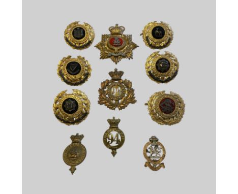 Helmet Plates/Glengarries Queens Regiment Helmet Plate plus (2) Queens Regiment Badges Good Condition. Lugs in tact.  Provena