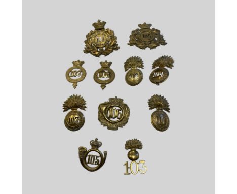 Indian Badges Glengarry Badges of: Royal Bengal Fusiliers (2) Royal Bombay Fusiliers, Bengal Fusiliers, Royal Madras Fusilier