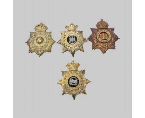 4 Helmet Plates Other Ranks Royal Marines and Devonshire, 2 Victorian Officers Suffolk Regiment  Helmet Plates    Good Condit