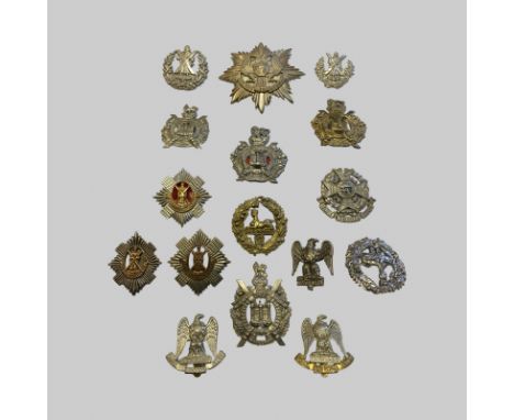 Scottish Badges 4th Perthshire Battalion (Black Watch) Helmet Plate, Royal Scots Cap Badges (5) The Kings Own Borderers (4), 