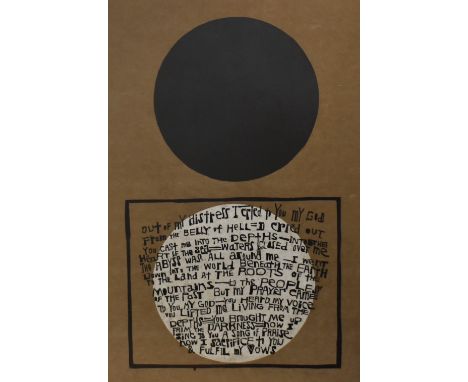 After Meinrad Craighead (1936-2019, American), poster print, 'Jonah's Prayer', framed and under glass, measuring 56cm x 80cm,
