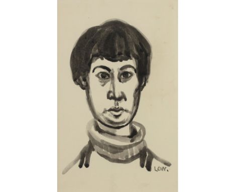 [§] BET LOW A.R.S.A, R.S.W. (SCOTTISH 1924-2007)  SELF-PORTRAIT   Signed, signed and inscribed with title and dated c.1954/56