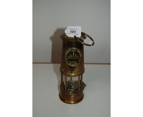 BRASS MINERS PROTECTOR LAMP BY ECCLES TYPE 6.