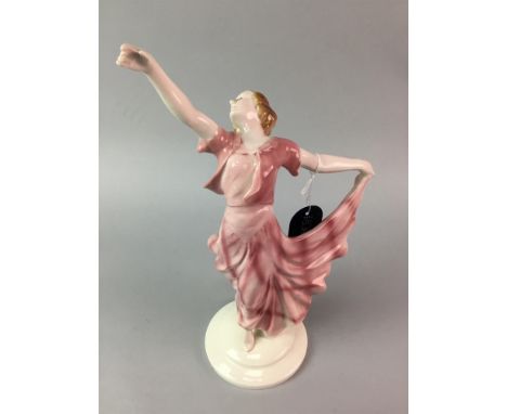 GOLDSCHEIDER ART DECO STYLE FIGURE OF A DANCING LADY