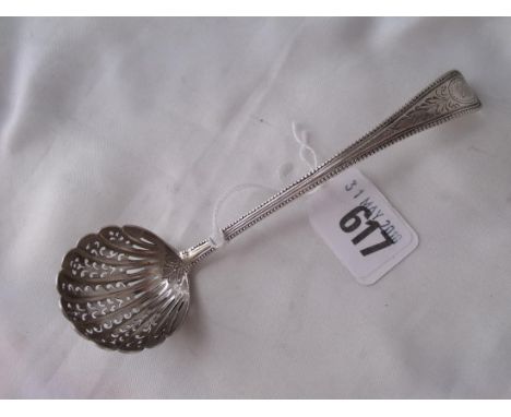 Victorian oe bead sifter ladle Lon 1885 by GA 22g   
