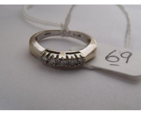 Good 18ct white gold and diamond set ring approx   size L  3.3g         
